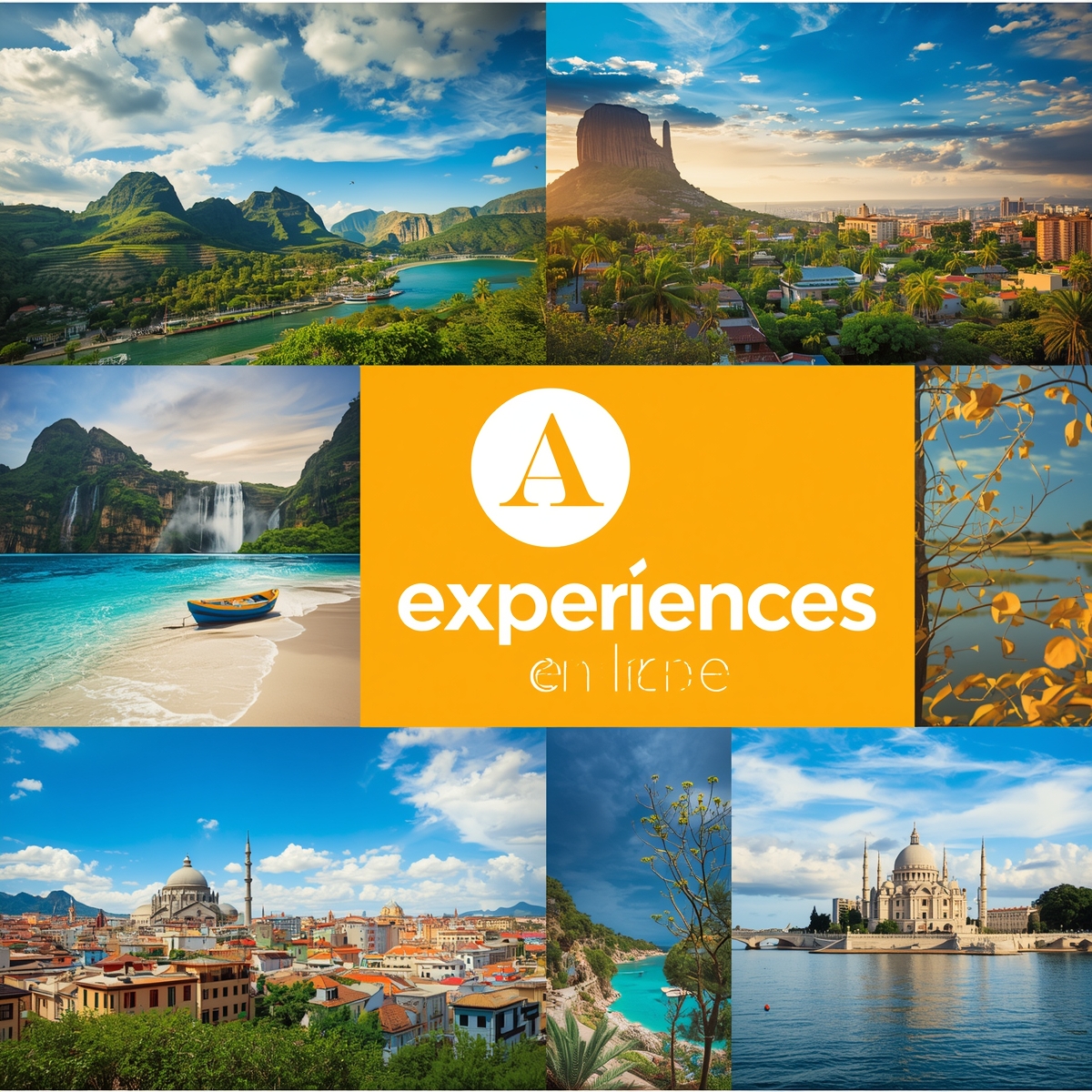 Clientes felices en la playa